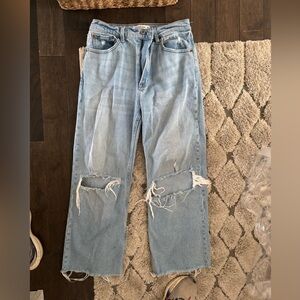 Distressed Light Blue Jeans